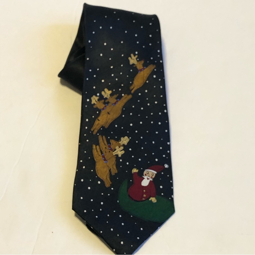 NWT JoS. A. Bank  Christmas “Santa’s On His Way” Silk Tie